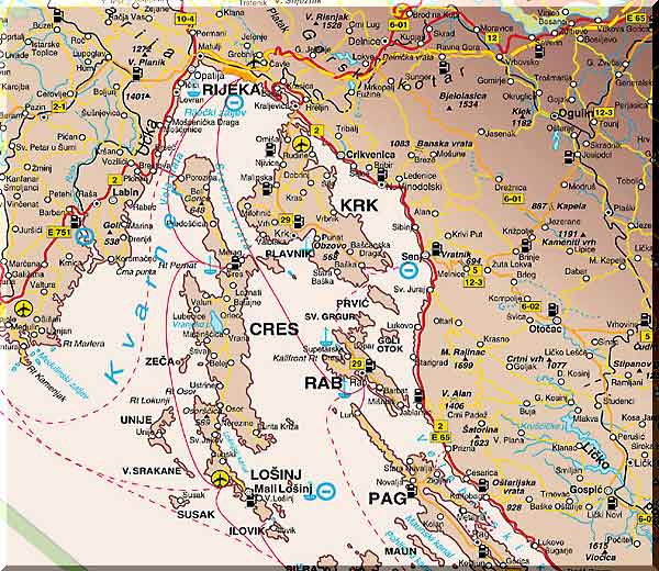 map of kvarner
